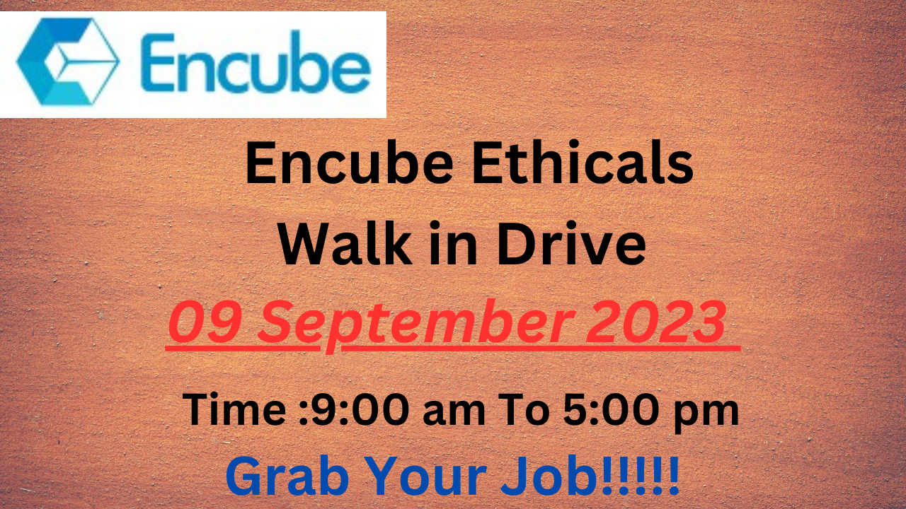 encube ethicals walk in drive