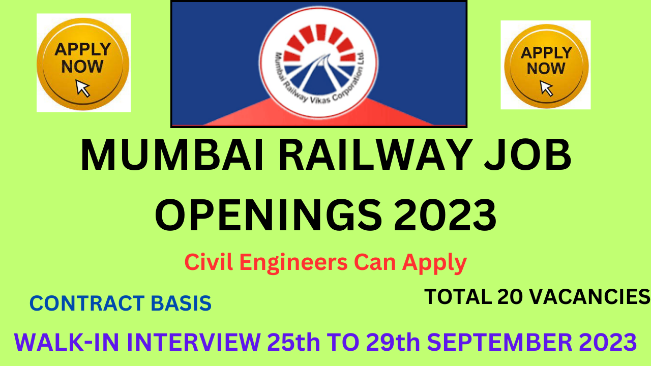 MUMBAI RAILWAY JOB OPENINGS