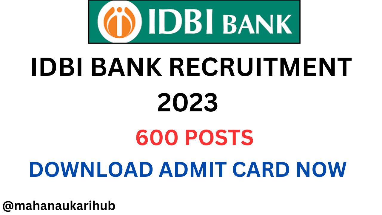 IDBI ADMIT CARD